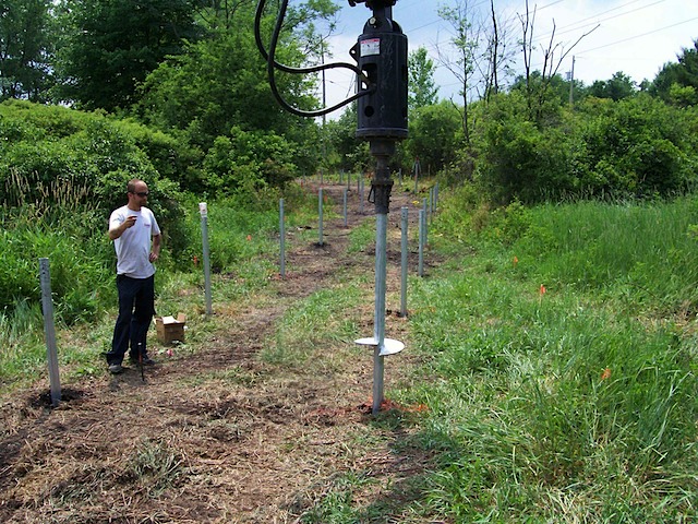 Screw Pile Installation for Boardwalk